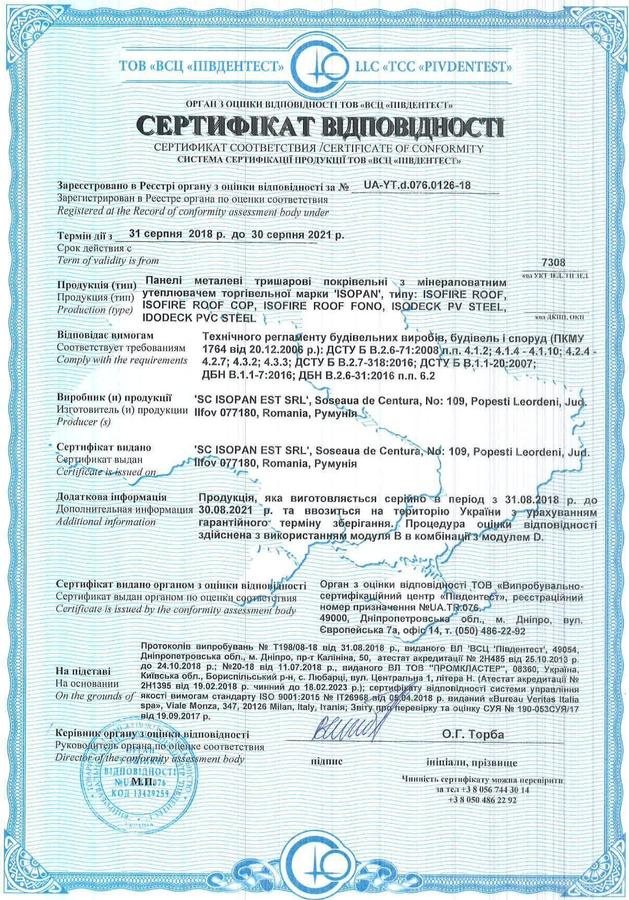 Сертификат кровеля минвата