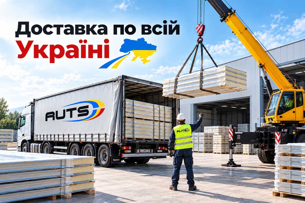 Доставка сендвіч-панелей від ТОВ РУТС
